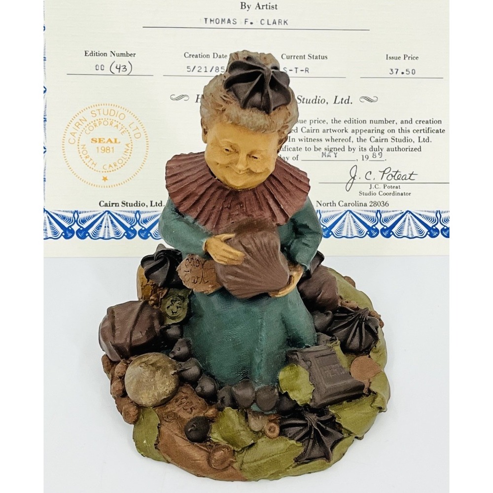 Tom Clark Candy Gnome Edition 43 with COA 1985 Chocolate Cairn Studio